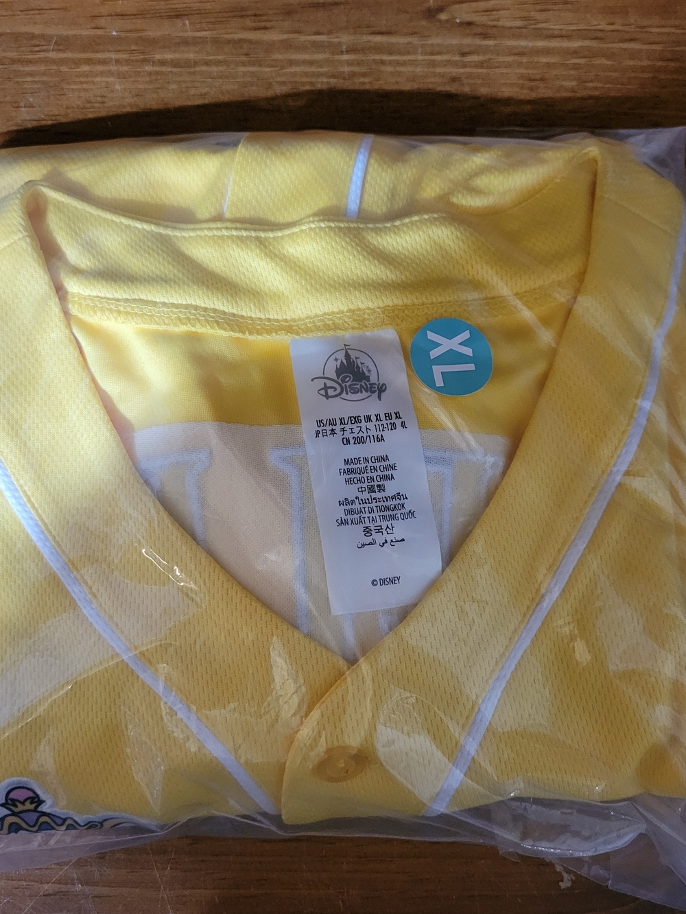 Walt Disney World Belle Baseball Jersey Adults Size XL. NWT
